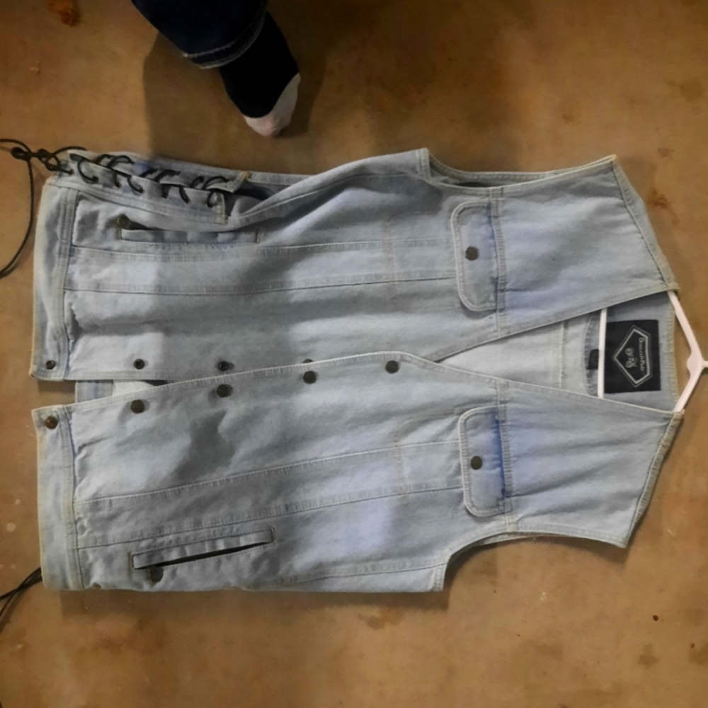 Size 2X Diamond Plate Jean Vest